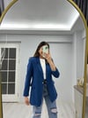 İndigo Mavi Blazer Ceket