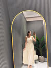 KAHVE BEJ PUANTİYELİ ELBİSE
