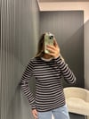 KAHVE- BEYAZ ÇİZGİLİ BASİC 