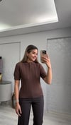KAHVE DELİKLİ TRİKO 