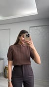 KAHVE DELİKLİ TRİKO 