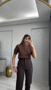 KAHVE DELİKLİ TRİKO 
