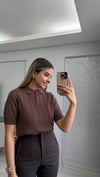 KAHVE DELİKLİ TRİKO 