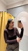 KAHVE DÜĞMELİ BLUZ 