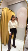 KAHVE DÜĞMELİ TAYT 