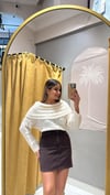 KAHVE İŞLEMELİ KOT ETEK