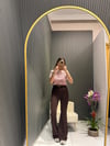 KAHVE KEMERLİ İSPANYOL PANTOLON