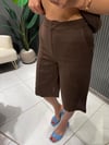 KAHVE KETEN ŞORTLU TAKIM 