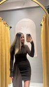 KAHVE KUYRUKLU ELBİSE 