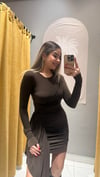 KAHVE KUYRUKLU ELBİSE 
