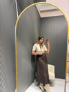 KAHVE LASTİKLİ ETEK 