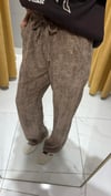 KAHVE LASTİKLİ KADİFE PANTOLON 