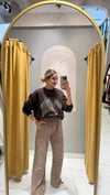 KAHVE LASTİKLİ KADİFE PANTOLON 