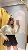 KAHVE PİLELİ ŞORT ETEK