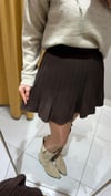 KAHVE PİLELİ ŞORT ETEK