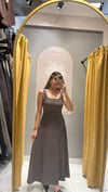 KAHVE TRİKO ELBİSE 