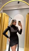 KAHVE VATKALI  KUYRUKLU ELBİSE 