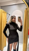 KAHVE VATKALI  KUYRUKLU ELBİSE 