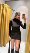 KAHVE VATKALI  KUYRUKLU ELBİSE 