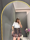 KEMERLİ DESENLİ ŞORT ETEK 