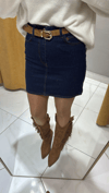 KEMERLİ KOT ETEK