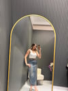 KEMERLİ YIRTMAÇLI KOT ETEK