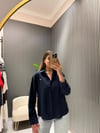 KETEN LACİVERT GÖMLEK