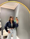 KETEN LACİVERT GÖMLEK