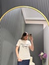 KREM BASKILI T-SHİRT