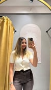 KREM GOLD DÜĞMELİ YELEK 