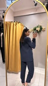 LACİVERT ÇİZGİLİ BLAZER CEKET 