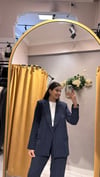 LACİVERT ÇİZGİLİ BLAZER CEKET 