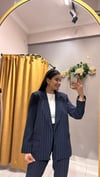 LACİVERT ÇİZGİLİ BLAZER CEKET 