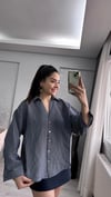LACİVERT ÇİZGİLİ GÖMLEK