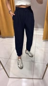 LACİVERT ÇİZGİLİ HAVUÇ PANTOLON 