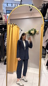 LACİVERT ÇİZGİLİ HAVUÇ PANTOLON 