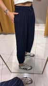 LACİVERT ÇİZGİLİ HAVUÇ PANTOLON 