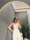 LACİVERT ÇİZGİLİ KORSE BLUZ