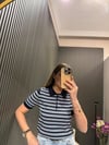 LACİVERT ÇİZGİLİ POLO YAKA TRİKO