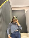 LACİVERT ÇİZGİLİ TRİKO