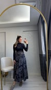 LACİVERT DESENLİ ETEK