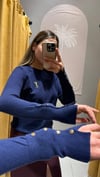 LACİVERT DÜĞMELİ TRİKO KAZAK 
