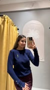 LACİVERT DÜĞMELİ TRİKO KAZAK 