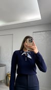 LACİVERT FLARLI TRİKO