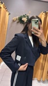 LACİVERT KISA BLAZER CEKET 