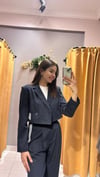 LACİVERT KISA BLAZER CEKET 
