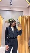 LACİVERT KISA BLAZER CEKET 