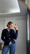 LACİVERT SAÇ ÖRGÜ HIRKA