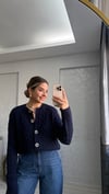 LACİVERT SAÇ ÖRGÜ HIRKA