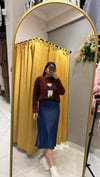 LACİVERT SATEN ETEK